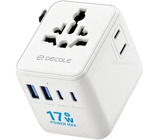 Decole DQZ9 Universal Travel Adapter 20W PD+QC3.0