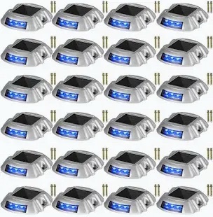 24 pk of Solar Powered LED Road Marker / Driveway Stud Light
