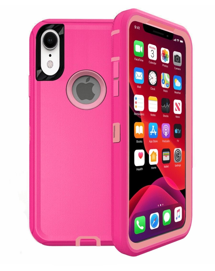 Dual-Layer Protective Phone Case for Smartphone, Pink