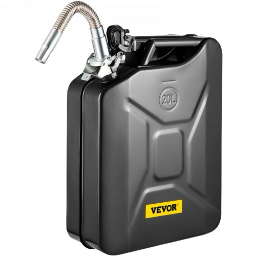 VEVOR Fuel Jerry Can 20L Black Cold-Rolled Steel