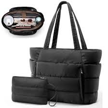 Bagstellar Puffer Tote Bag - Black