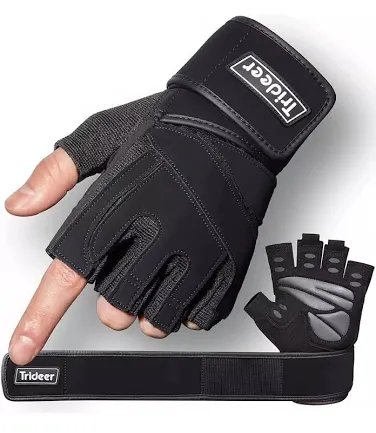 Trideer Weightlifting Gloves with Wrist Support