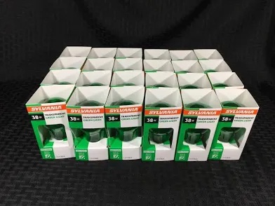 Sylvania 38W Transparent Green Light A19 Bulb