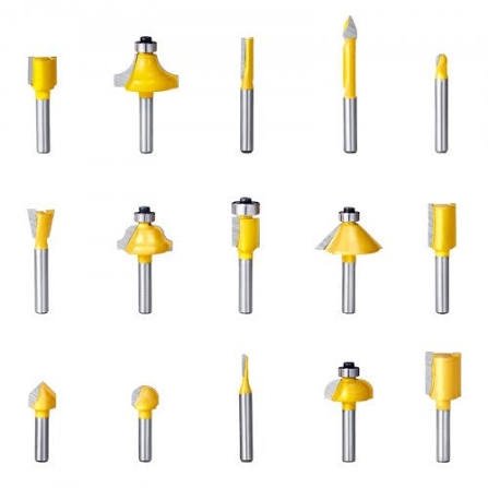 Vevor 15-Piece Router Bit Set 1/4 inch Shank
