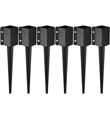 VEVOR Fence Post Anchor Ground Spike, 3.5in, 6 Pack