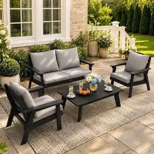 Box 1+2 Outdoor Conversation Set With 3-Seat Sofa