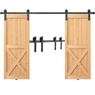 VEVOR 9ft Double Sliding Barn Door Hardware Kit
