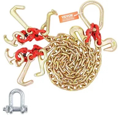 VEVOR Bridle Chain 5/16in x 3ft Alloy Steel - 10,800lbs Working Load Limit