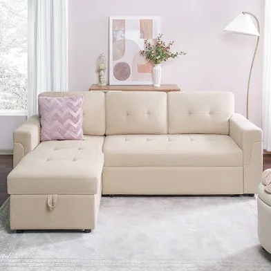 Incomplete Naomi Home Perry Modern Sectional Sofa with Storage Chaise (Carton 2)