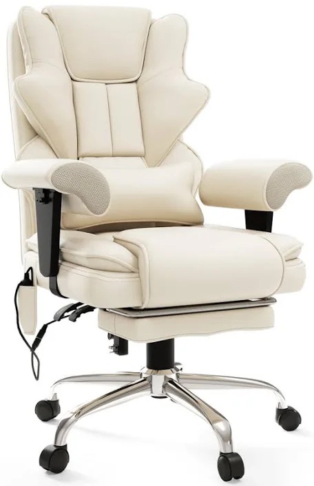 (TWO BOXES)7-Point Massage & Heat Office Chair -  High Back Executive Ergonomic Chair With Lumbar Support