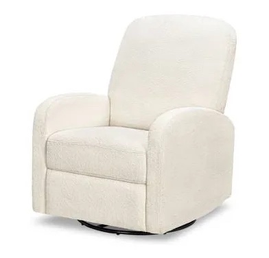 Cream Bouclé Upholstered Recliner