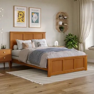 Amear Solid Wood Bed Frame (Partial Unit)