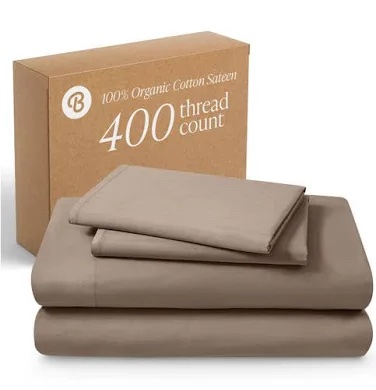 Organic Cotton Sheet Set 400TC Sateen