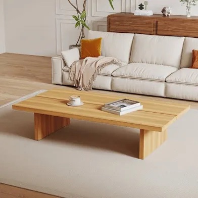 Minimalist Light Wood Finish Coffee Table