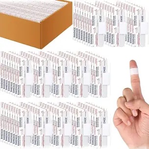 GIYAWA 200 Count Waterproof Sheer and Clear Polyurethane Adhesive Bandages