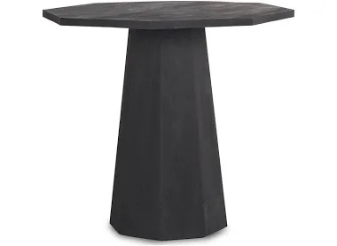 Maxine Hexagonal Dark Wood Foyer Table (Box A)(Top)