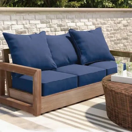 (One bottom+ back only)Alline Indoor/Outdoor Sunbrella Seat/Back Cushion