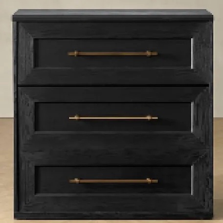Mopio Blake 3-Drawer Dresser, Black Oak