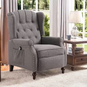 Box b Wingback Recliner Chair, Model RC0263BLUL115-B