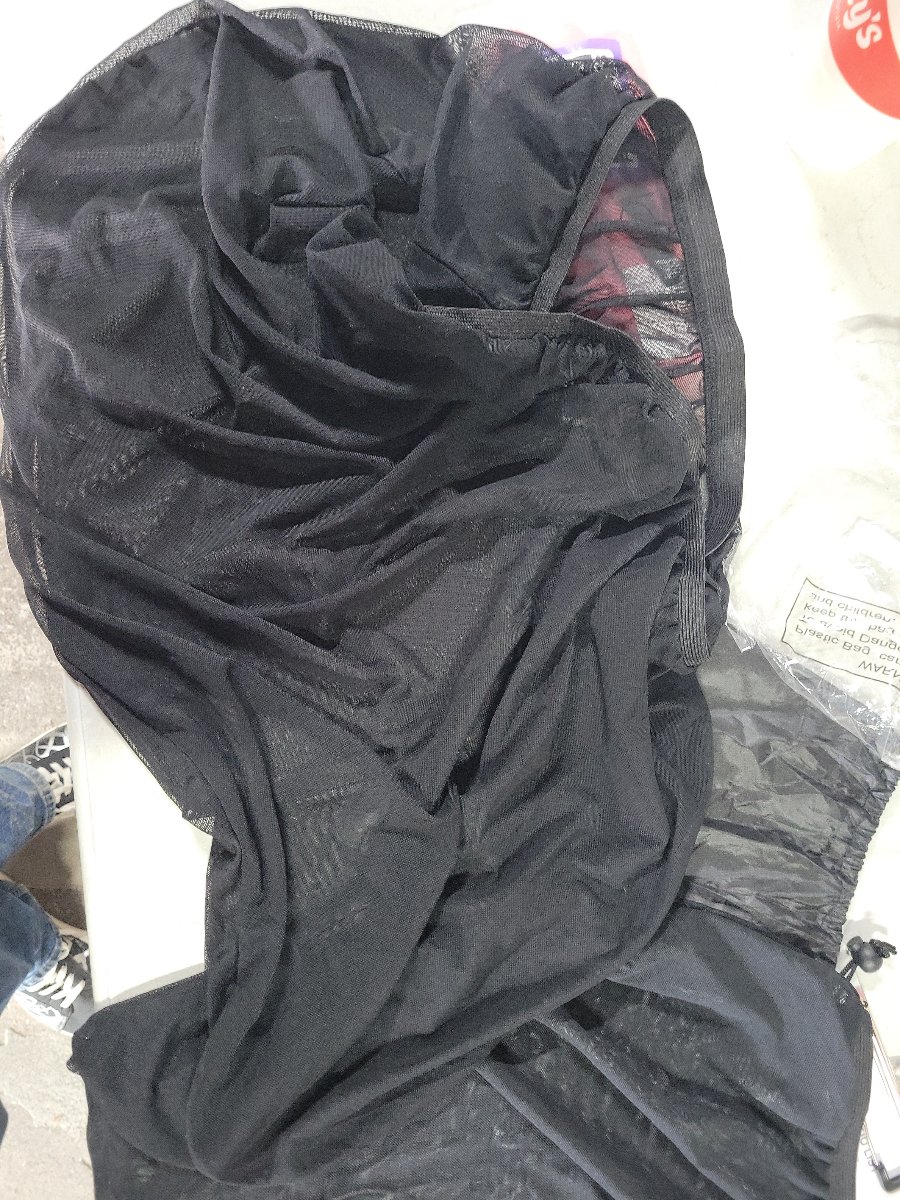 Sack Black Sheer Mesh Fabric Wrap or Cover