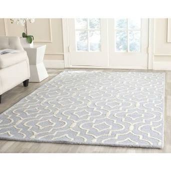Safavieh Cambridge Collection Wool Area Rug - Light Blue/Ivory, 5' x 8'