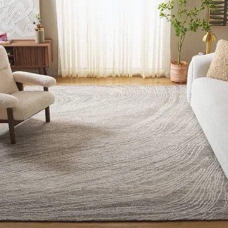 (Rug only)Safavieh Abstract 8' x 10' Charcoal and Ivory Area Rug (ABT9291-8)