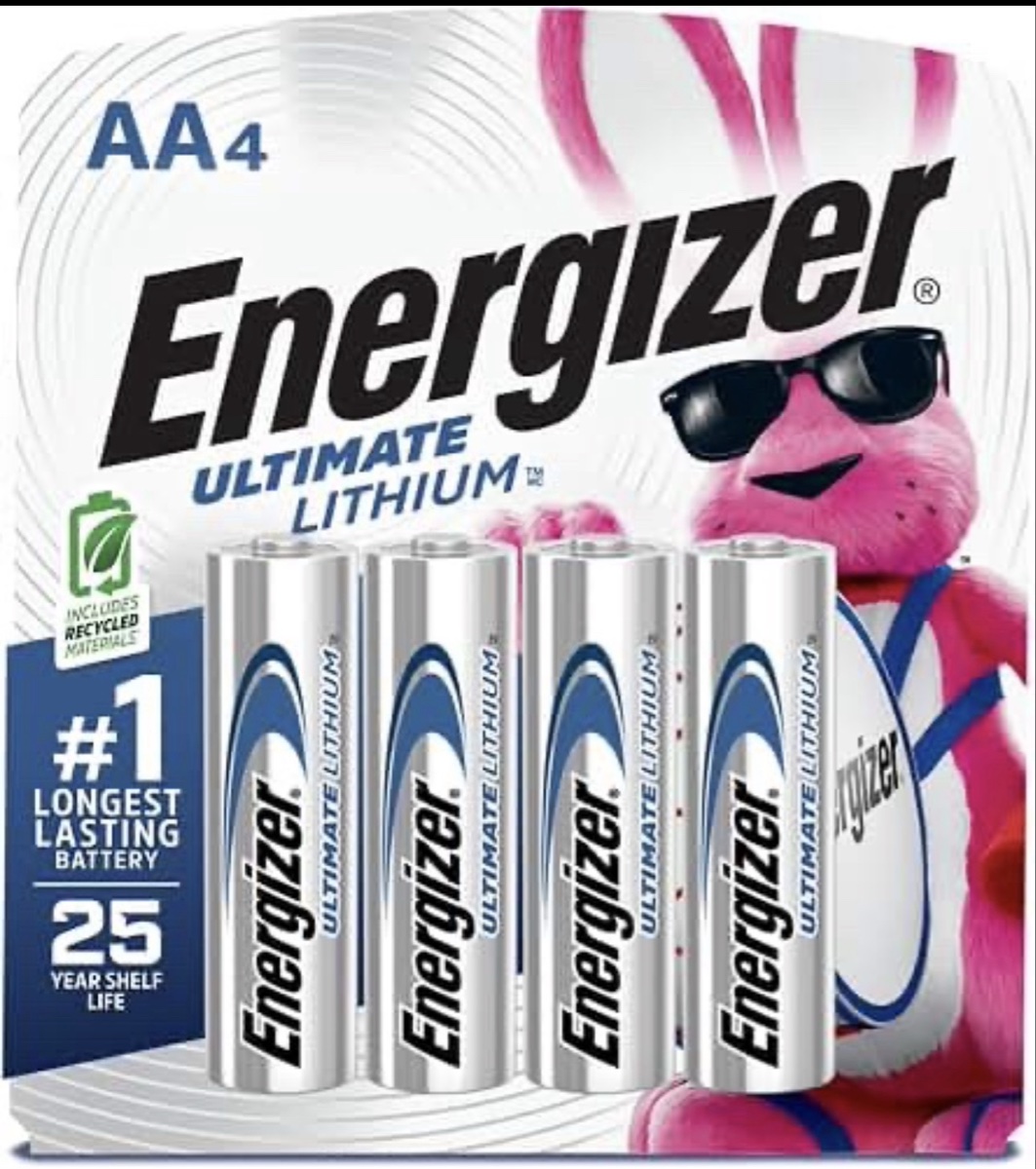 Energizer Ultimate Lithium AA Batteries (4 Pack)