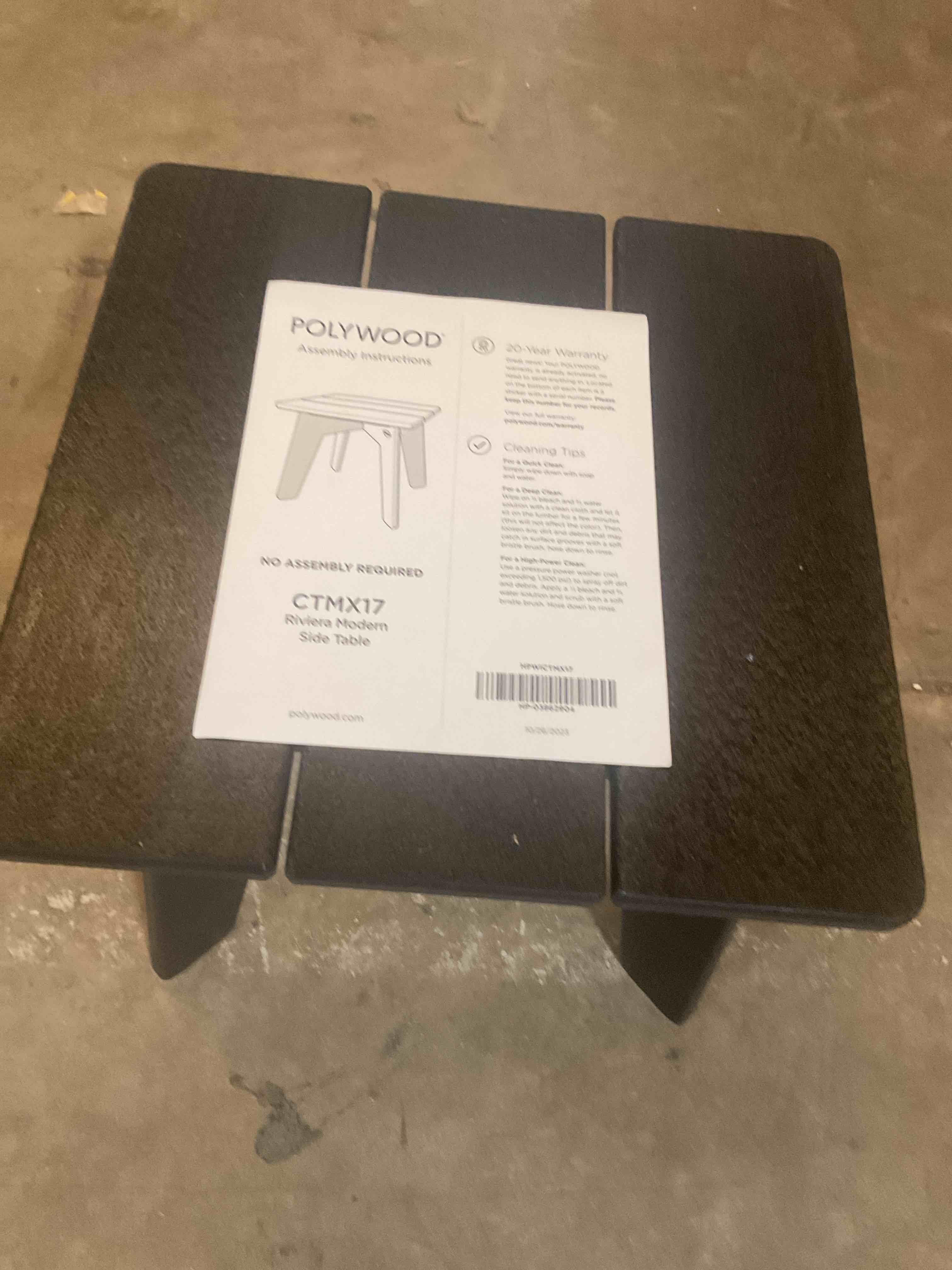 15” Height Small Table Blk