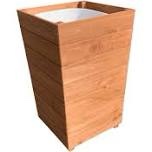 Tall Wooden Planter Box with Removable Liner - Outdoor Elevated Plant Pot
