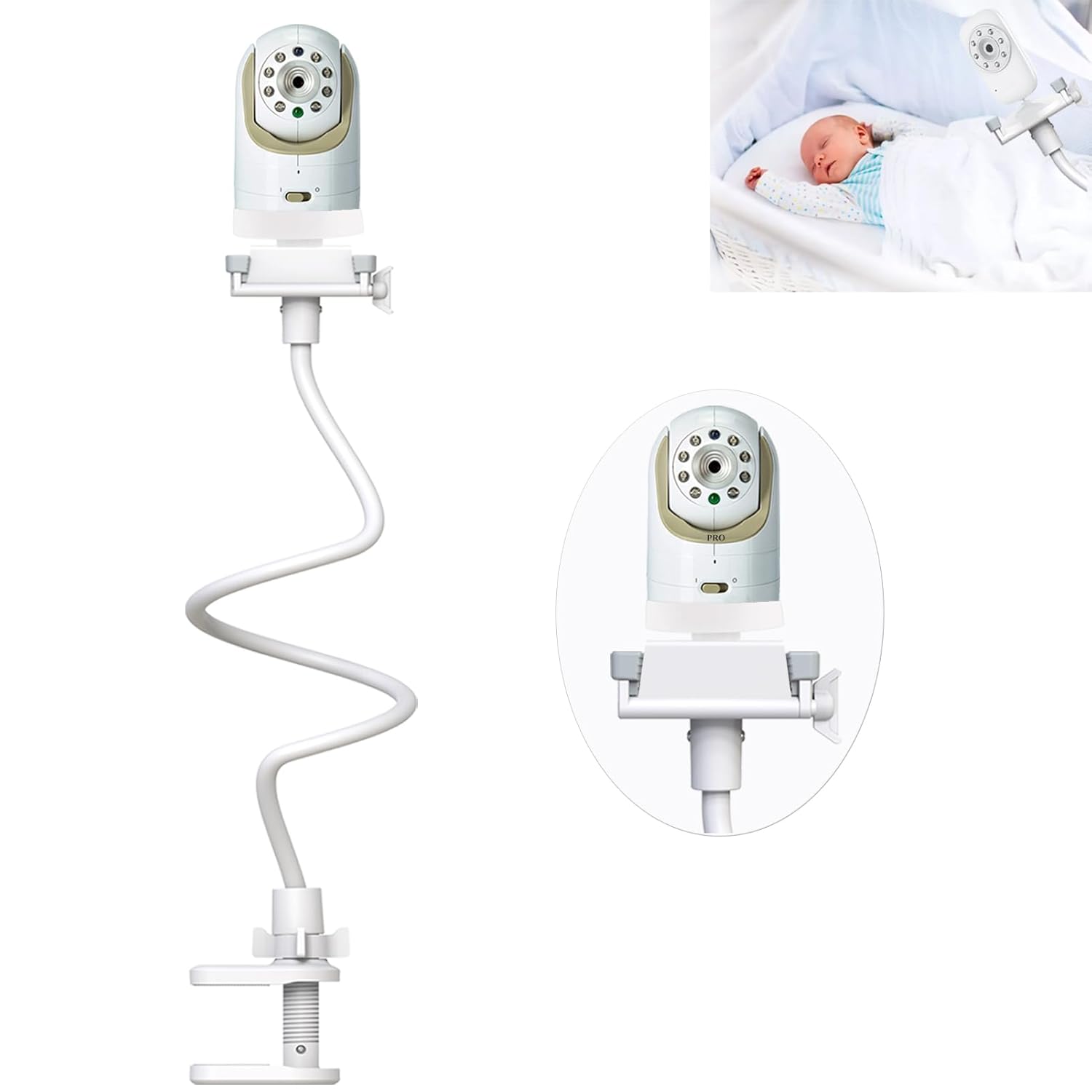 Baby Monitor Holder Mount for Infant Optics DXR-8 PRO & DXR-8 33 for Infant Optics DXR-8&DXR-8 Pro