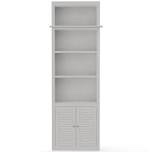 White fluted bookcase