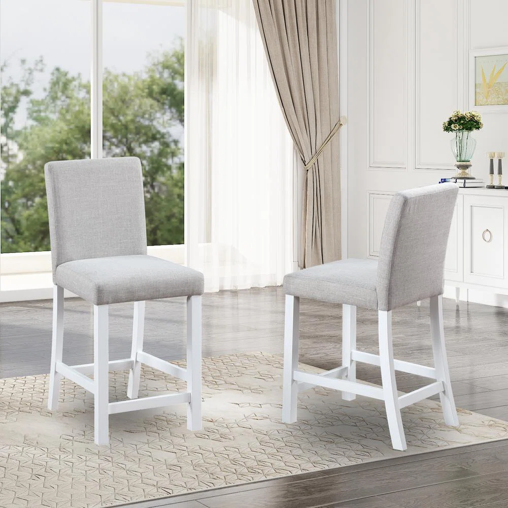 4 Piece Dining Chairs (White, Gray)