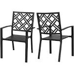 2 pcs iron dining chairs