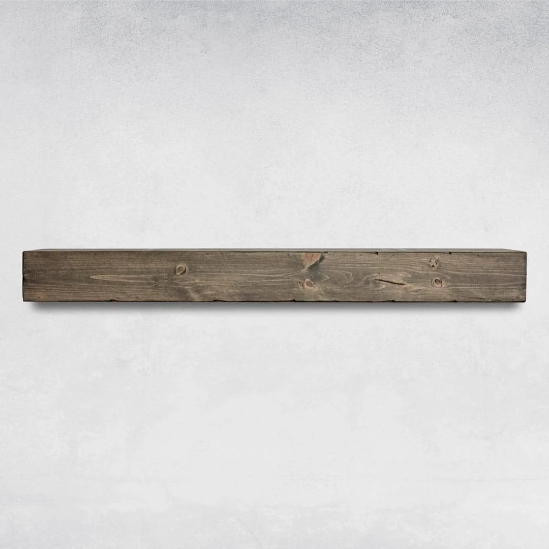 Melodye Rustic Fireplace Shelf Mantel