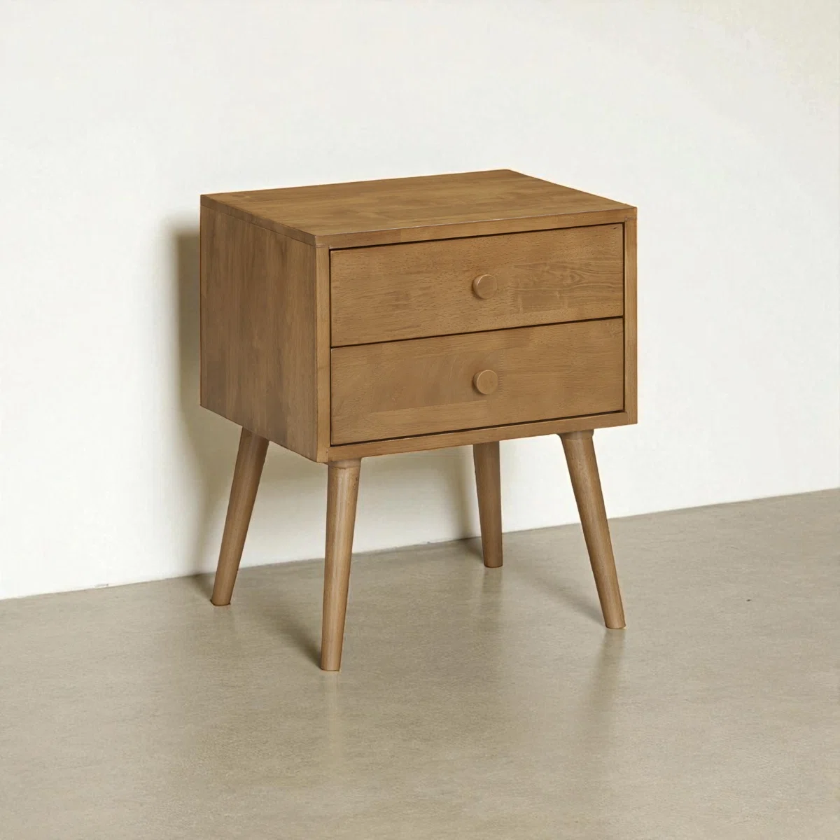 Solid Wood Nightstand Lux Nightstand with Drawers, 150 lbs Capacity, Table with Storage Drawers