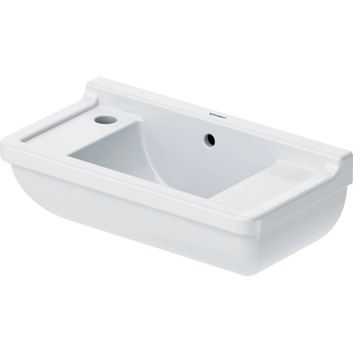 Starck 3 Ceramic 20" Wall Mount Bathroom Sink with Overflow