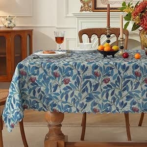 AWENHEI Waterproof Outdoor Tablecloth with Baroque Pattern