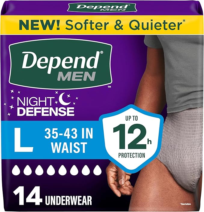 Depend Fresh Protection Men's Underwear, Large, 14 Count