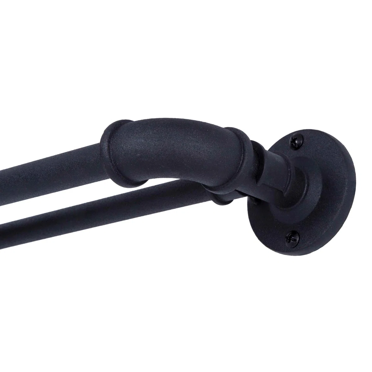 Sun Zero Bronn Industrial Pipe Blackout Double Curtain Rod, Adjustable Length, 3/4" + 5/8" Dia. Steel Tubes