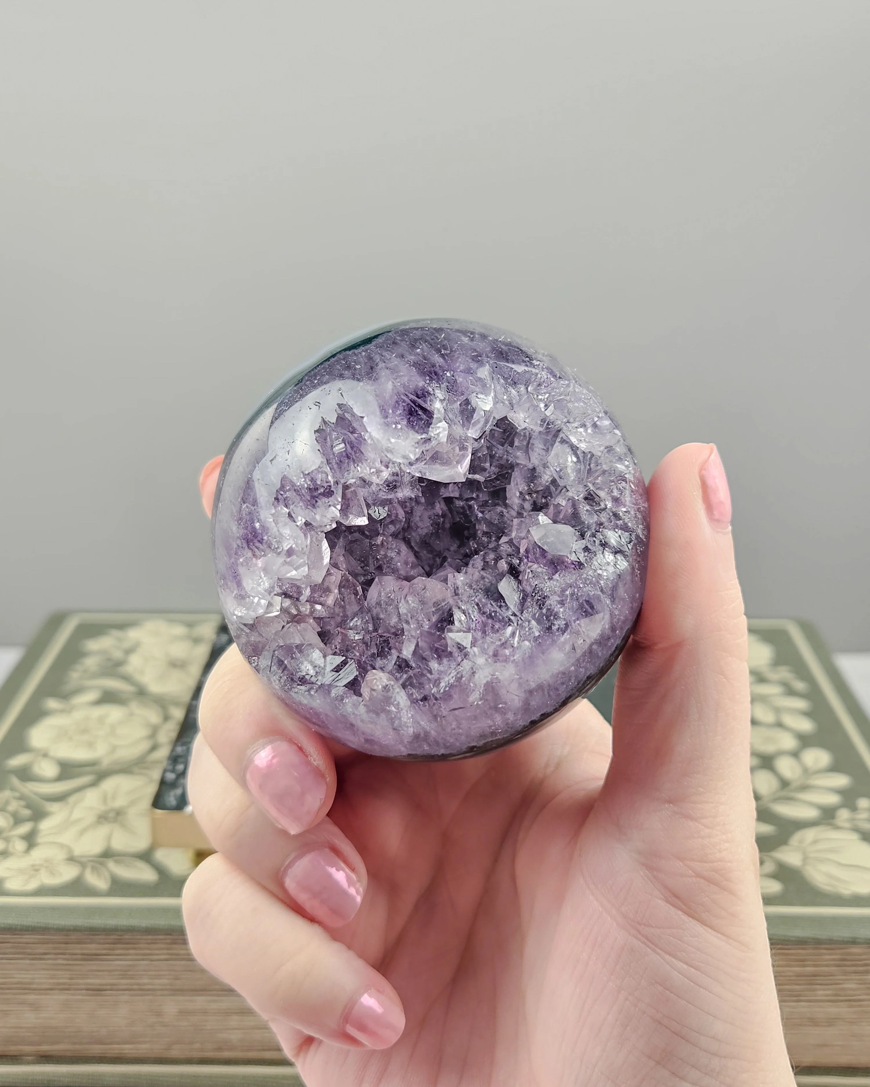 Amethyst Sphere in Display Case