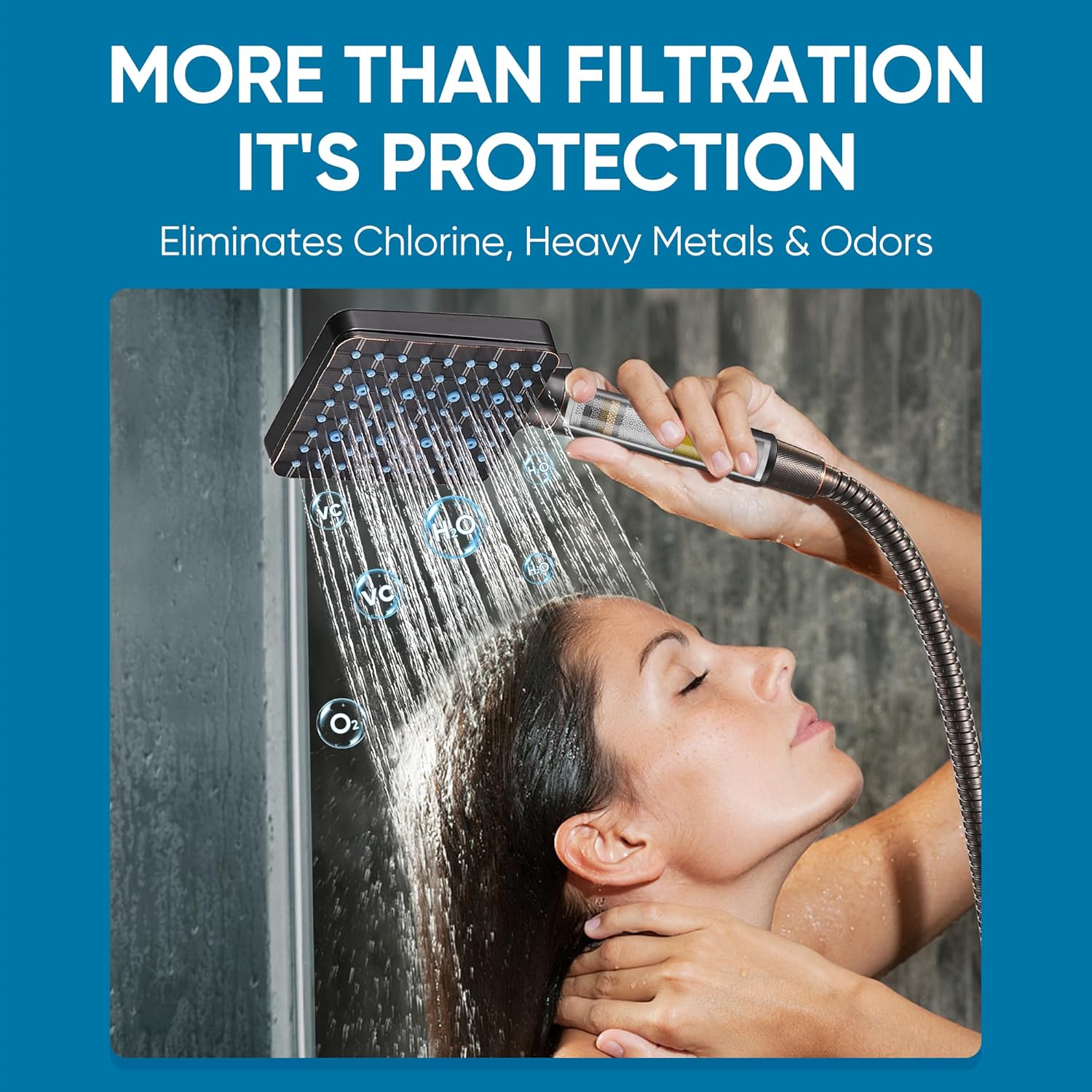 Cobbe Filtered Shower Head with Handheld, High Pressure 6 Spray Mode Showerhead with Filters, Water Softener Filters for Hard Water - Remove Chlorine - Reduces Dry Itchy Skin, Oil Rubbed Bronze Square 2. Oil Rubbed Bronze