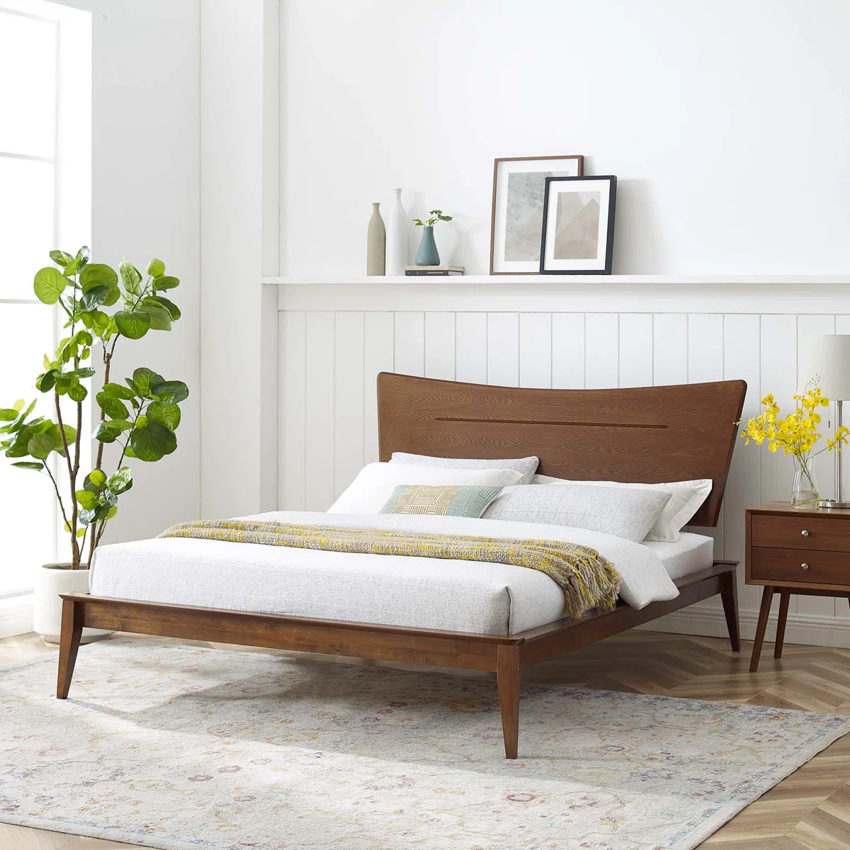 (INCOMPLETE ONLY BOX 2) Astra Wood Platform Bed