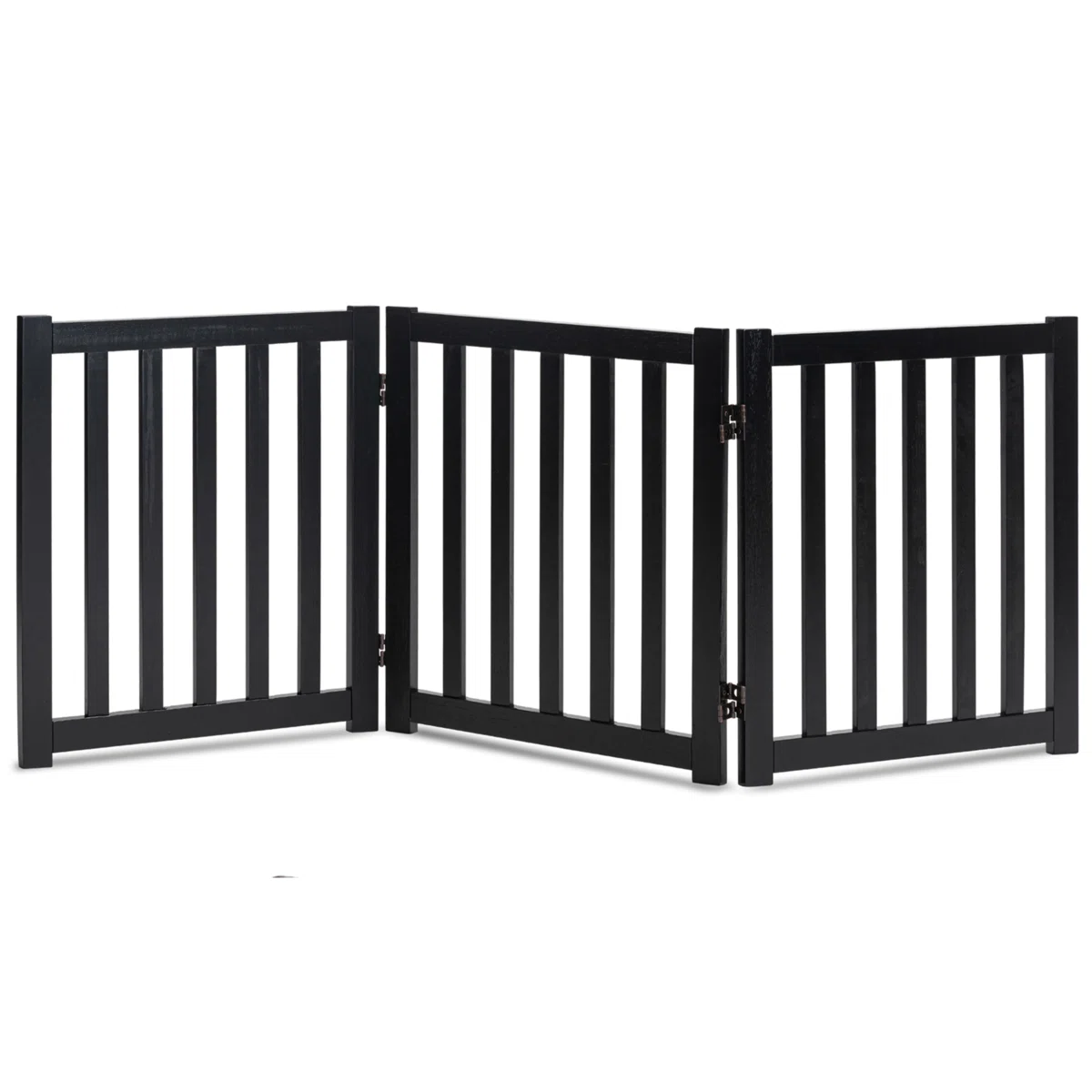 Solid Wood Freestanding Foldable Pet Gate for Dogs,3 Panels for Doorways,Stairs,Hallways etc