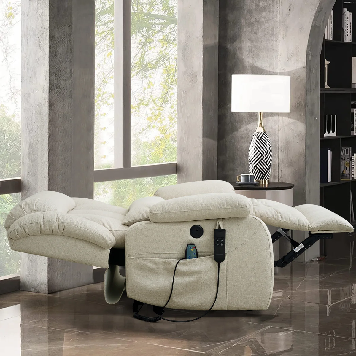 Box 3 of 3 hardware only Lay Flat Sleeping Dual Motor Lift Recliners for Elderly with Heat and Massage