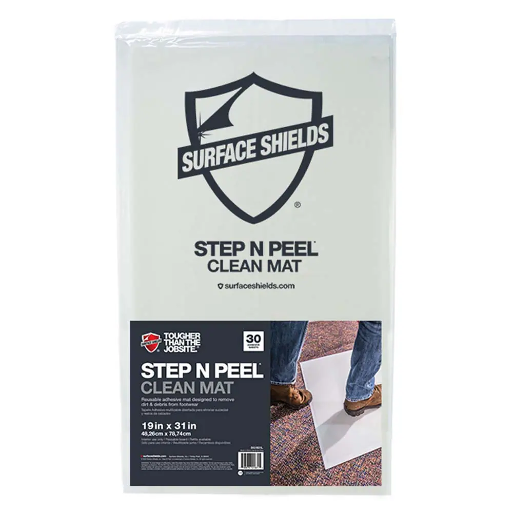 Surface Shields Step N Peel Clean Mat, 19 in x 31 in, 30 Sheets
