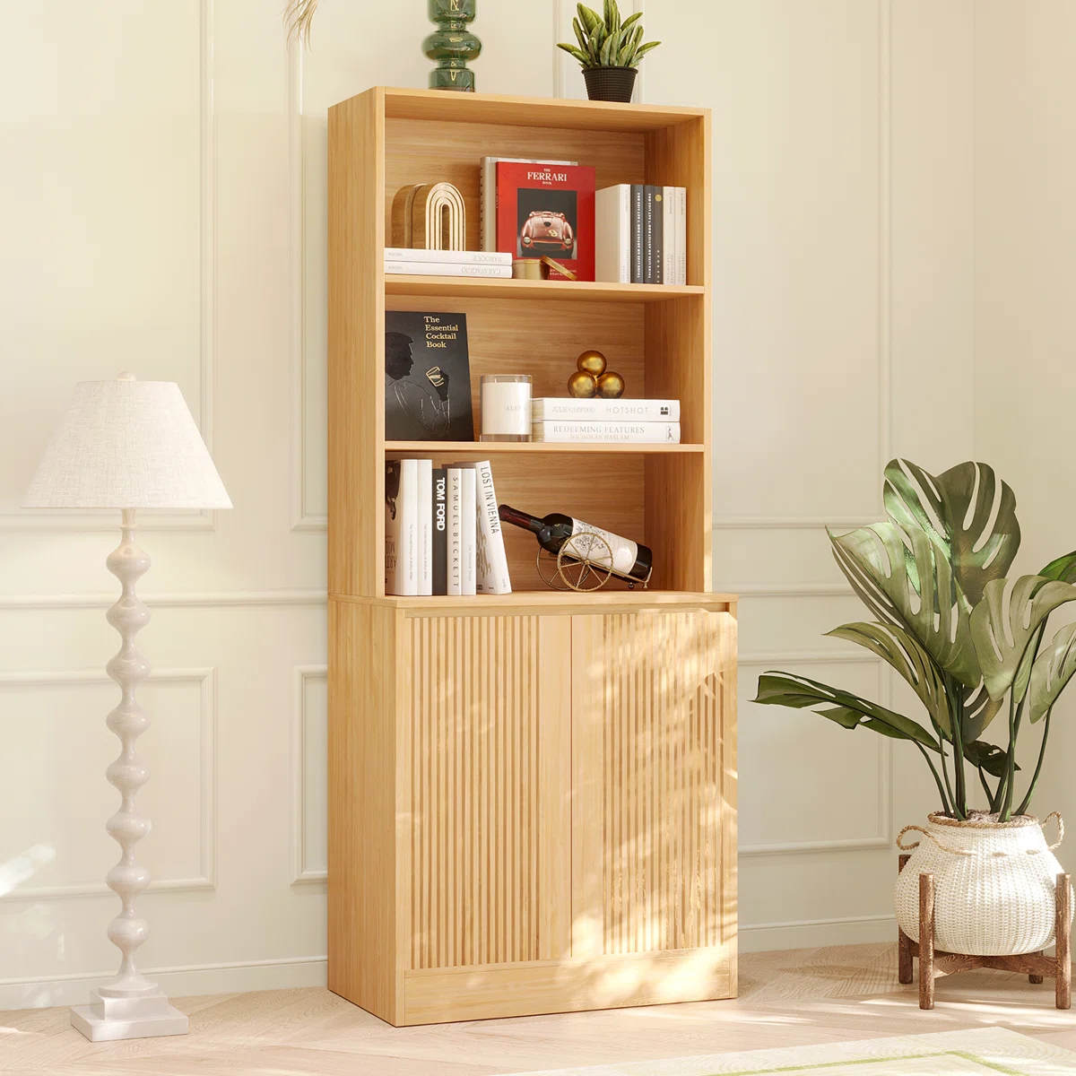 Branigans 71" H Manufactured Wood 5-Shelf Bookcase