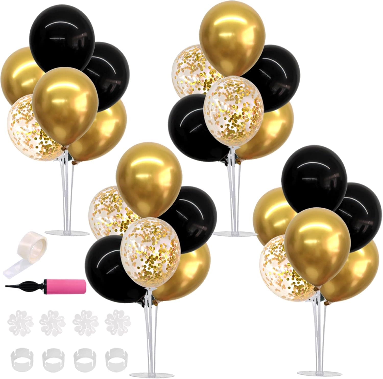 TONIFUL 4-Set Black Graduation Decorations 2025