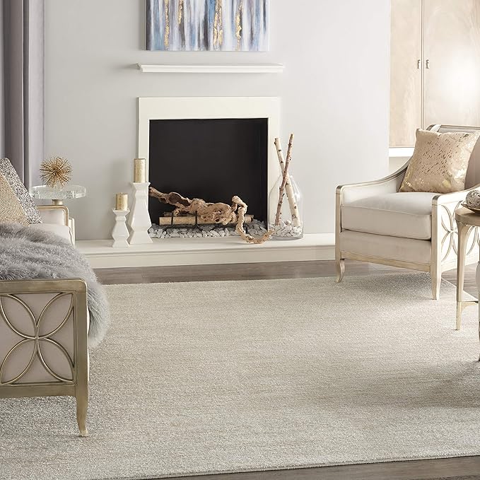 Mullican Sandy Solid Ivory/Beige Easy Care Indoor/Outdoor Area Rug