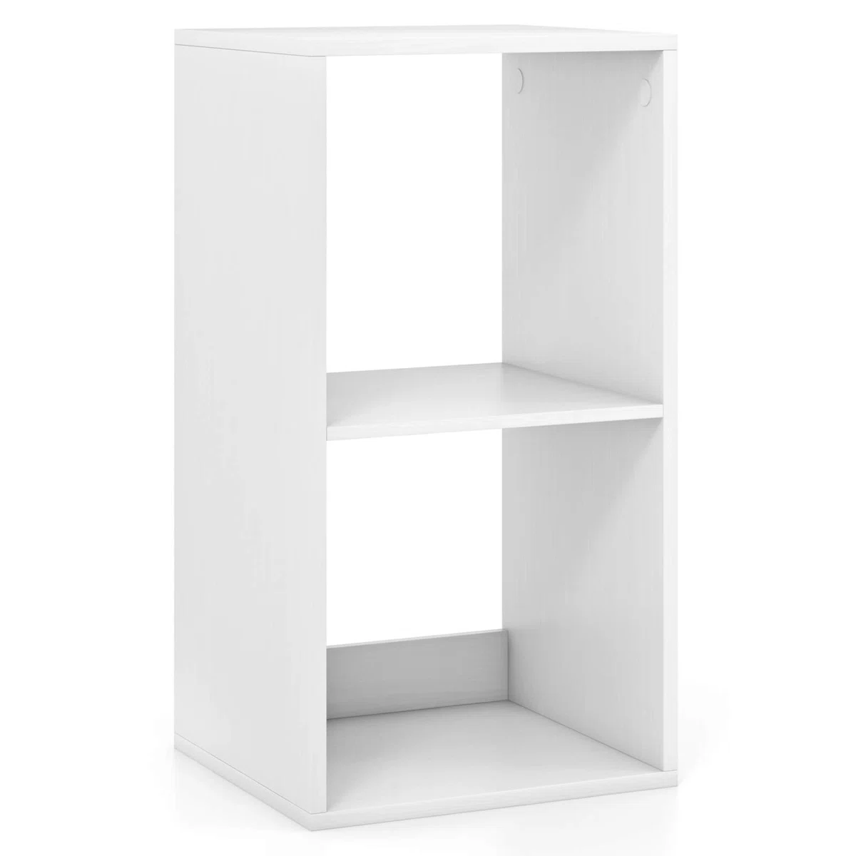 2-cube Bookcase Open Back Bookshelf With Anti-tip Kit Modern Style Organizer