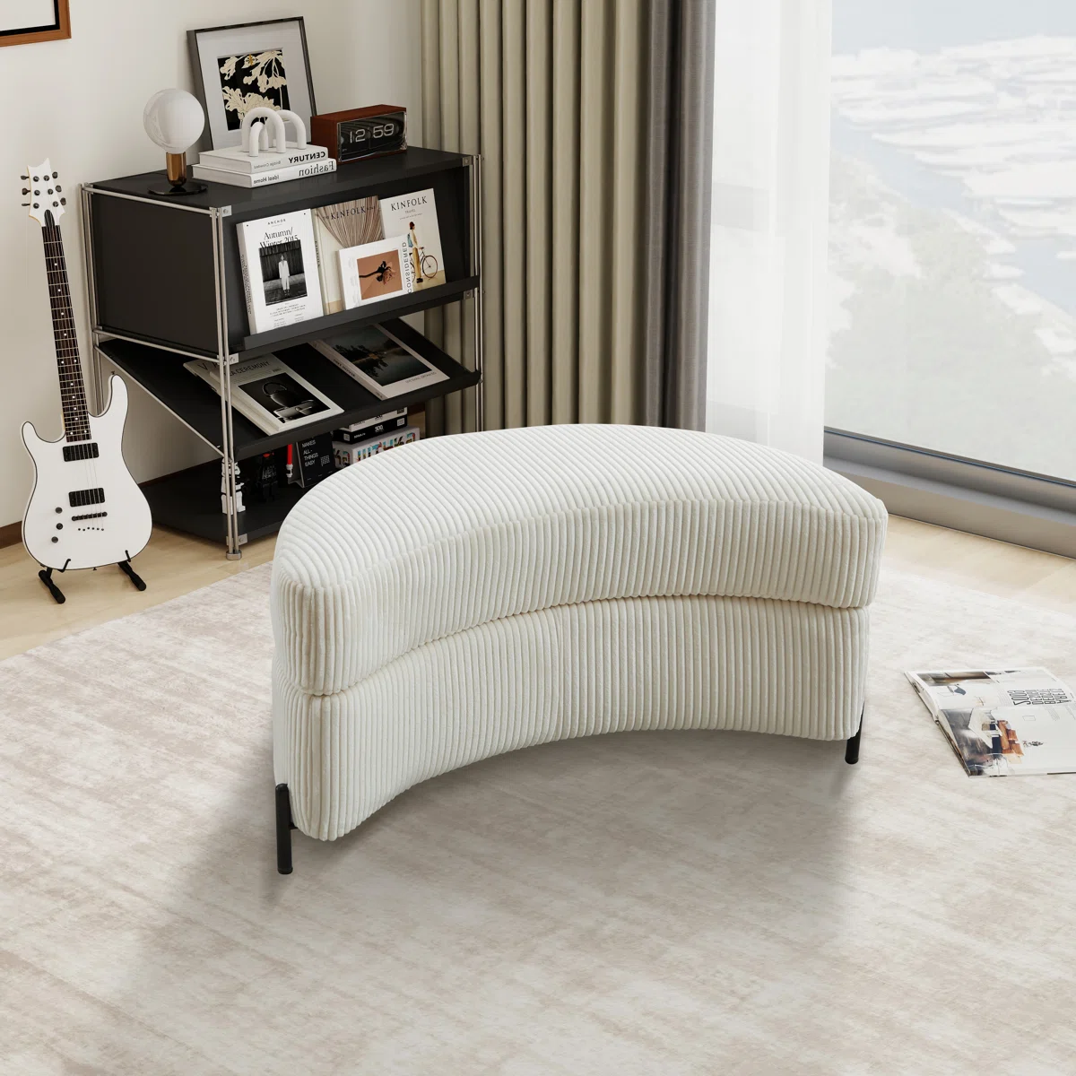 Achorn 32.8" W Upholstered Storage Ottoman